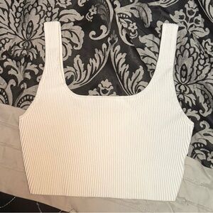 Babaton Sculpt Knit Square Neck Cropped Top